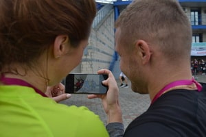 Фото забега на смартфоне